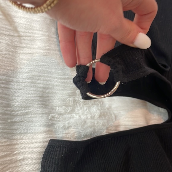 Black Cutout Body Suit; Size Small/ Medium - Picture 3 of 4